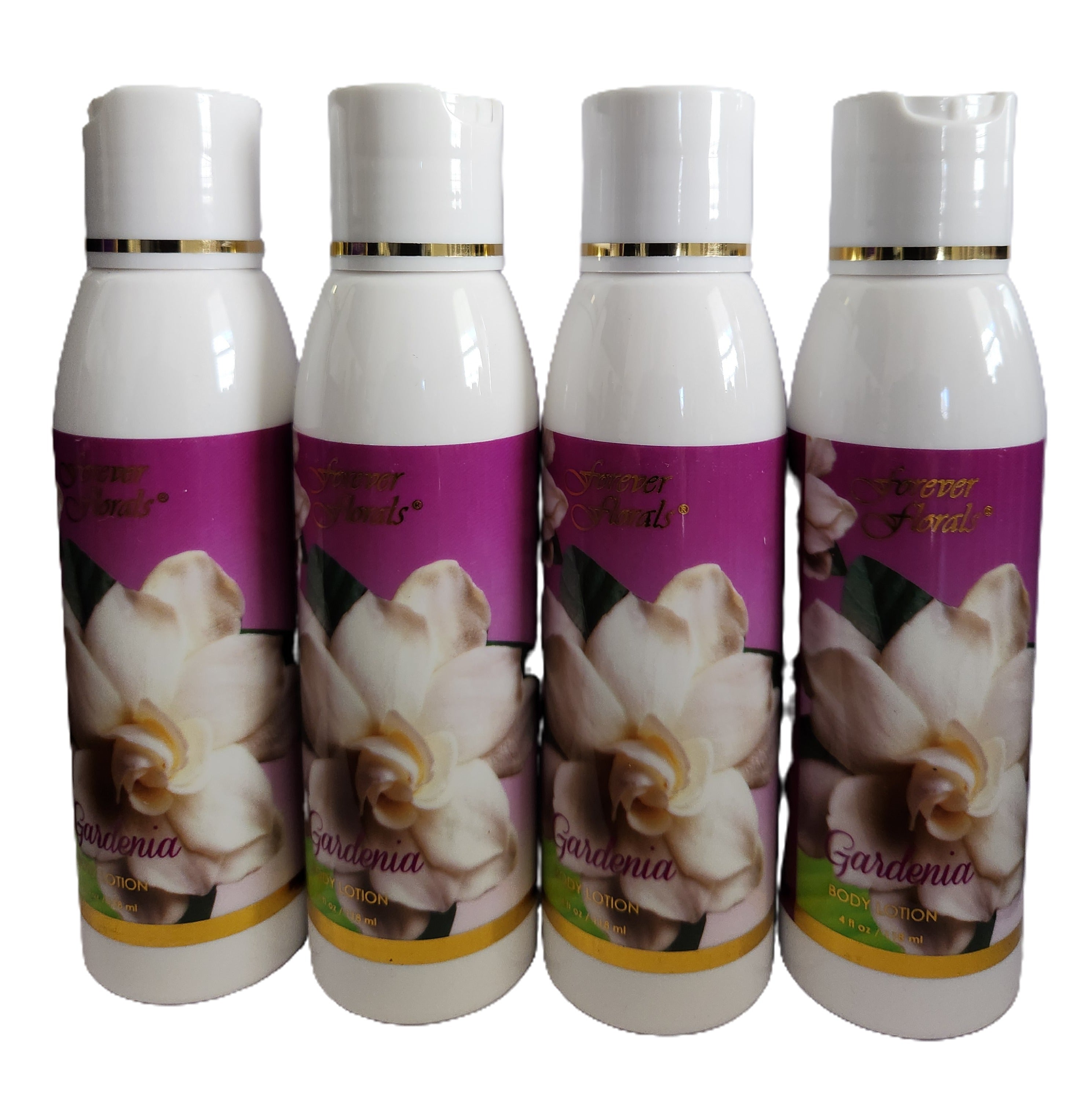 Forever Florals Hawaii Body Lotion 4 Bottles 4 oz. Each Gardenia 