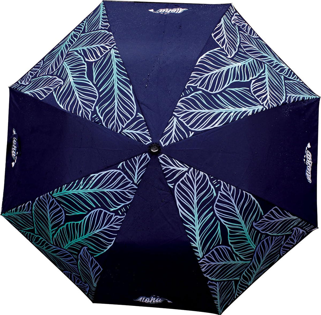 Hawaiian Style Color Changing 42 inch Folding Umbrella Banana Leaves
