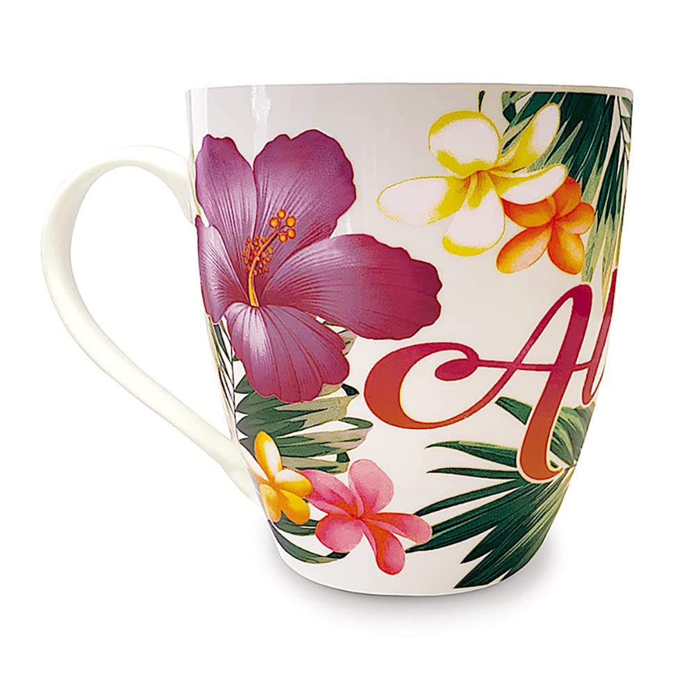 18 oz Hawaiian U-Shape Mug Aloha Palm