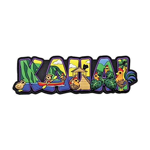 Hawaii Magnet Rubber Kauai Block 4½”W x 1½"H x ¼”D
