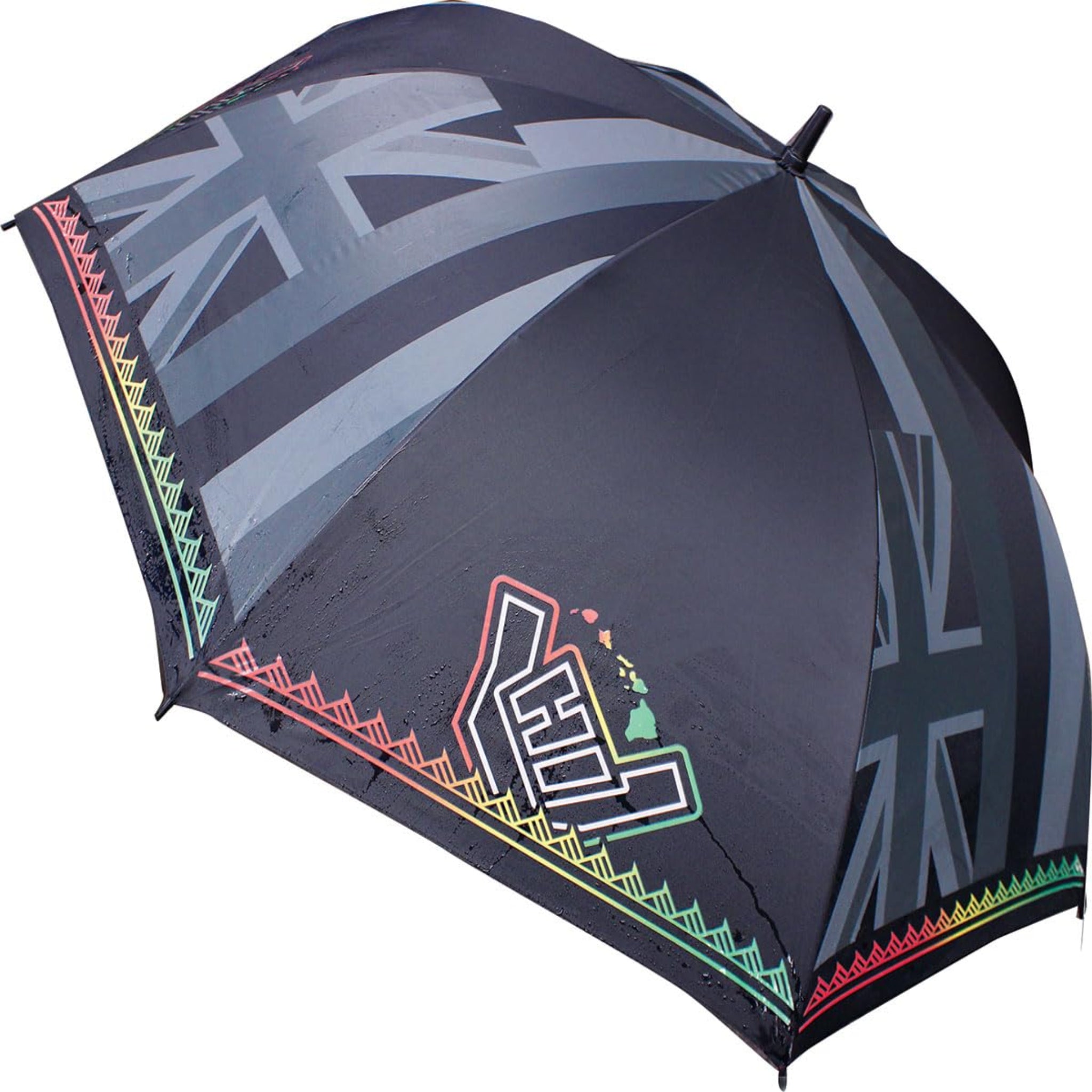 Hawaiian Style Color Changing 58 inch Folding Umbrella Shaka Tribal