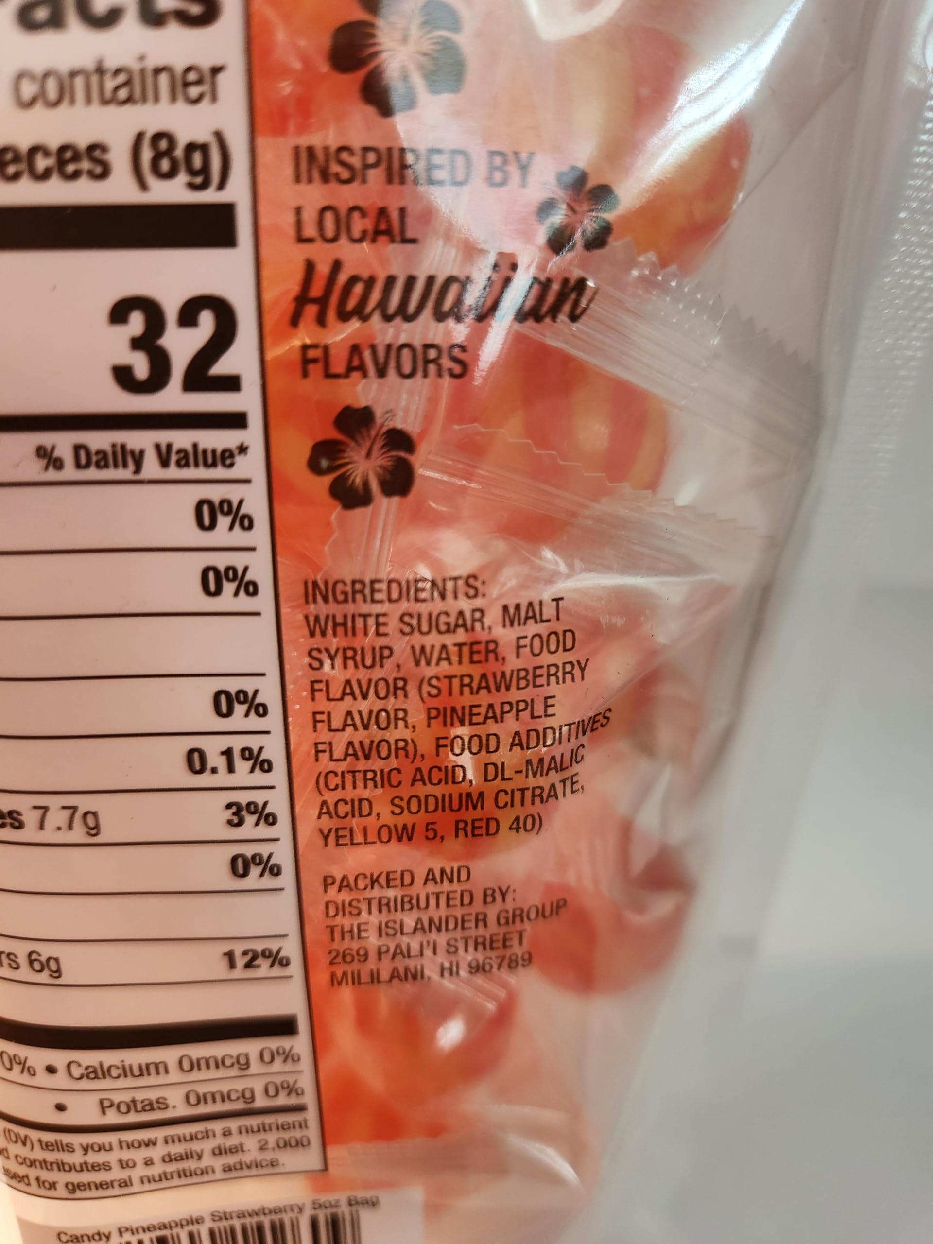 Old Fashion Hawaiian Hard Candy 5oz Bags Pineapple Strawberry