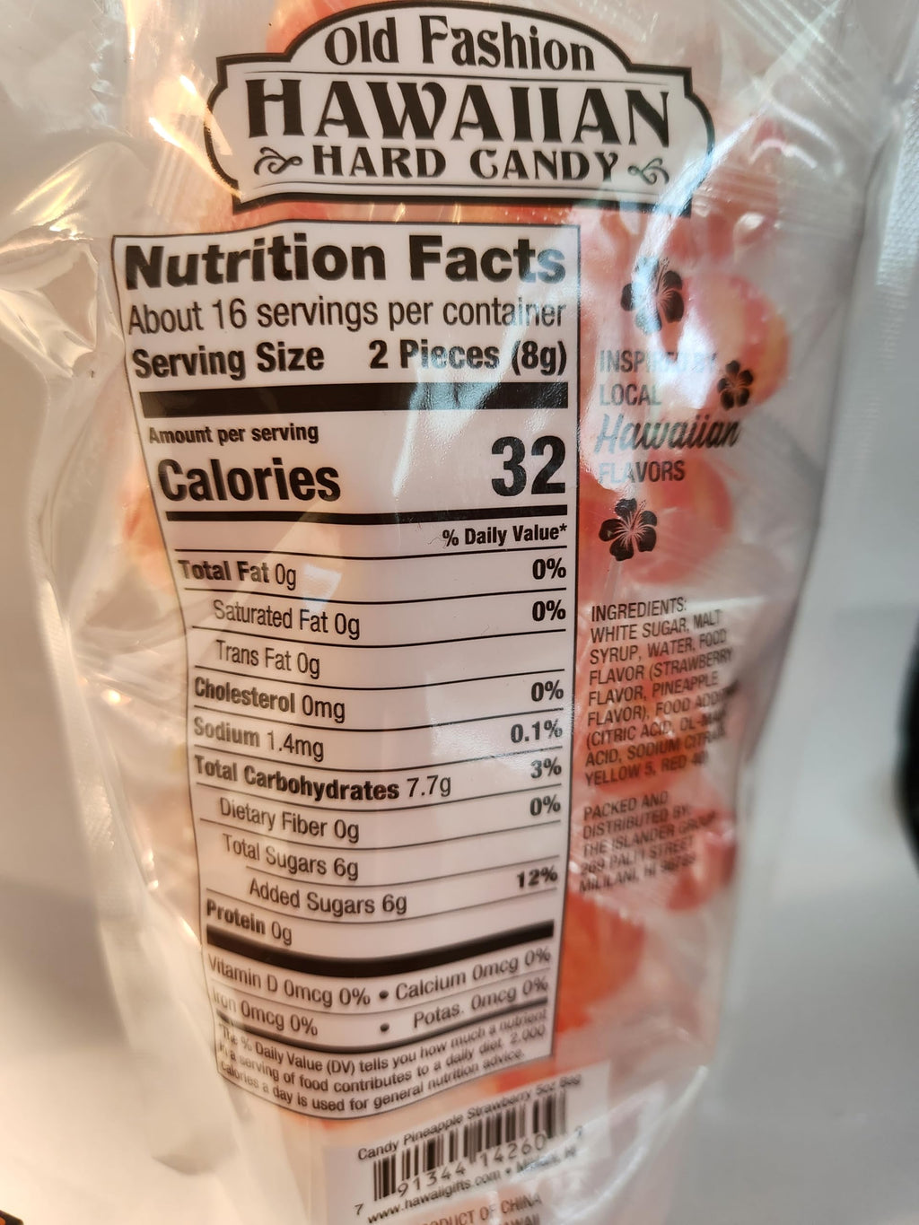 Old Fashion Hawaiian Hard Candy 5oz Bags Pineapple Strawberry