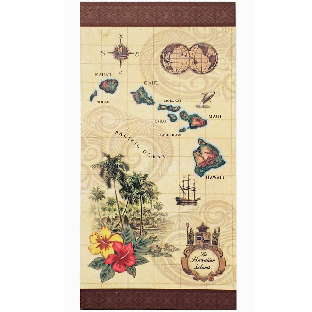 Islands of Hawaii Tan Beach Towel