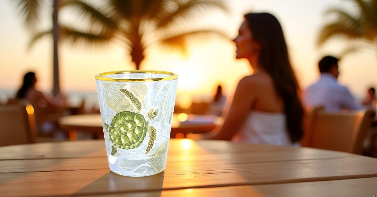 Hawaiian Coastal Island Inspired 1 oz Shot Glass