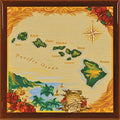 Hawaii Ceramic Tile Trivet Island Chain