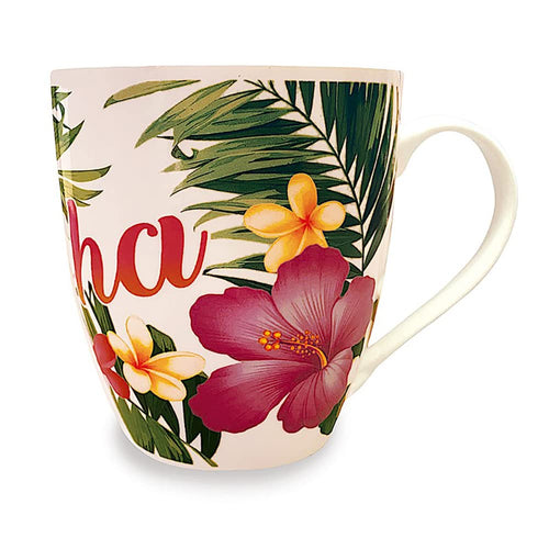 18 oz Hawaiian U-Shape Mug Aloha Palm