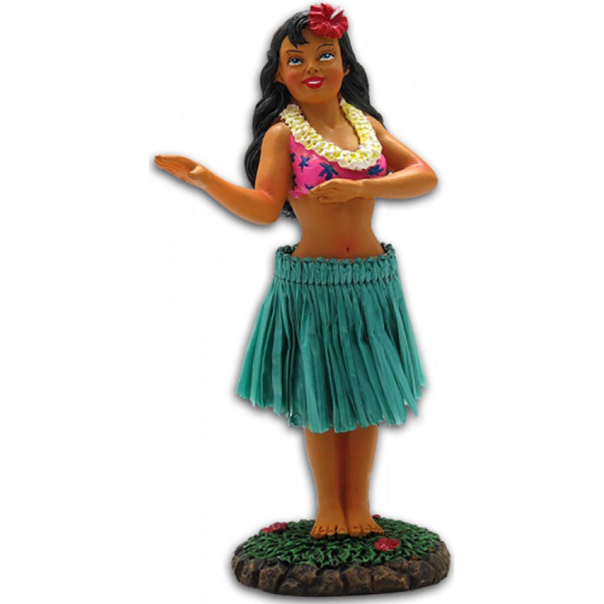 Hawaiian Hula Girl Dashboard Doll 4 X 2 X 1.5 inches