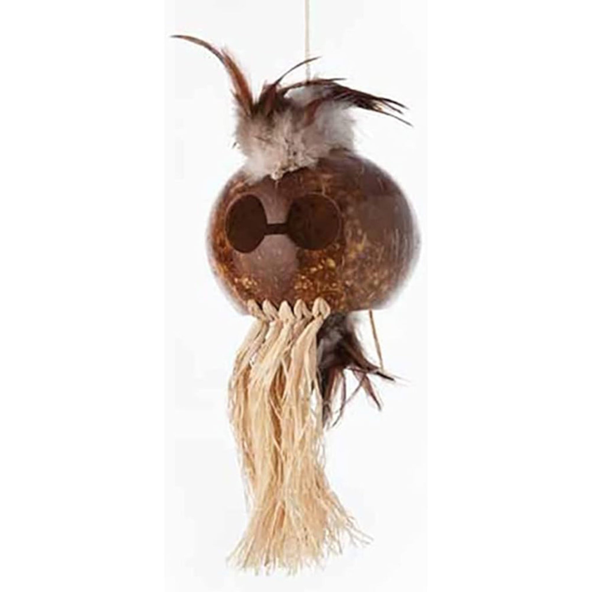 Hawaiian Warrior Helmet Mask Natural Large Makini