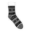 Alaska Nordic Winter Snowflakes Slipper Socks Grey Size 9-12