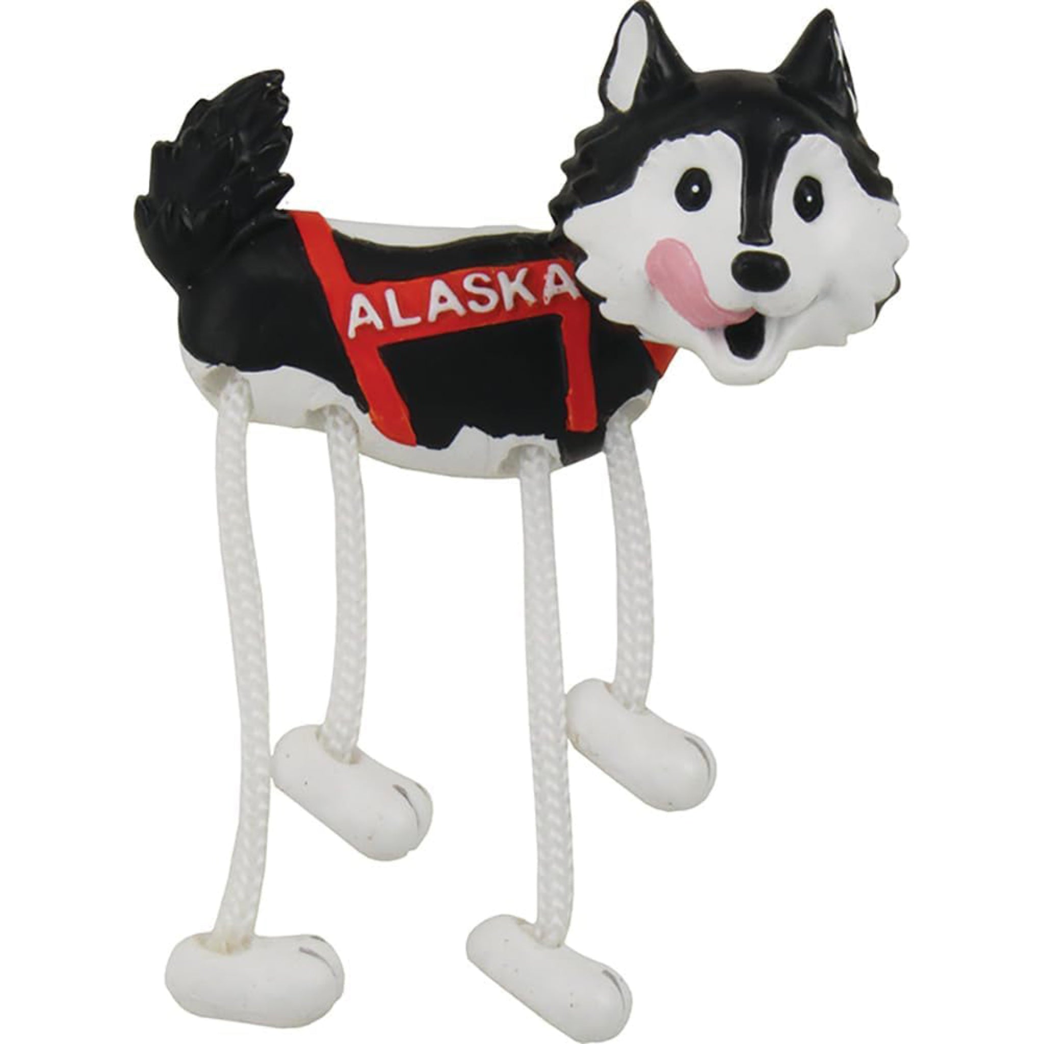 Alaska Polystone Dangle Magnet Husky Dog