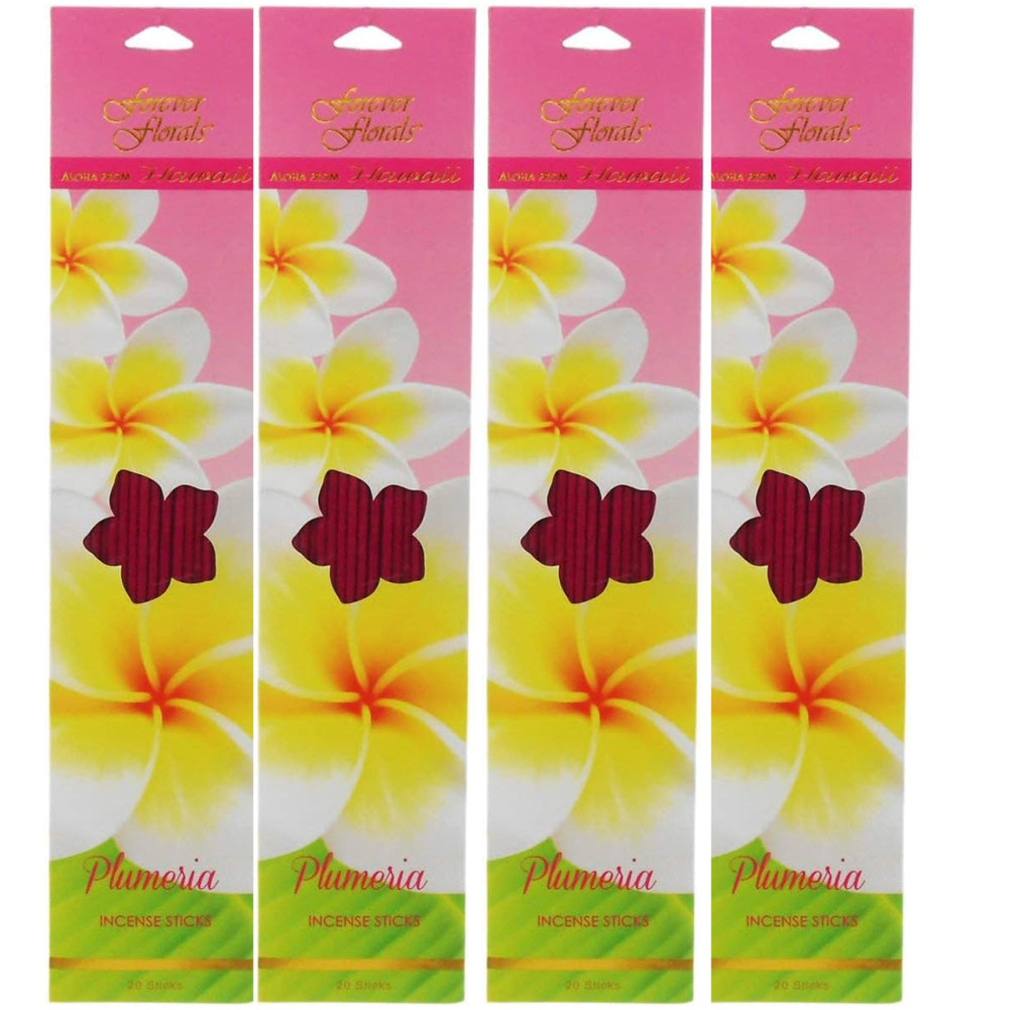 Hawaiian Forever Florals Incense Sticks 4 Packs Plumeria
