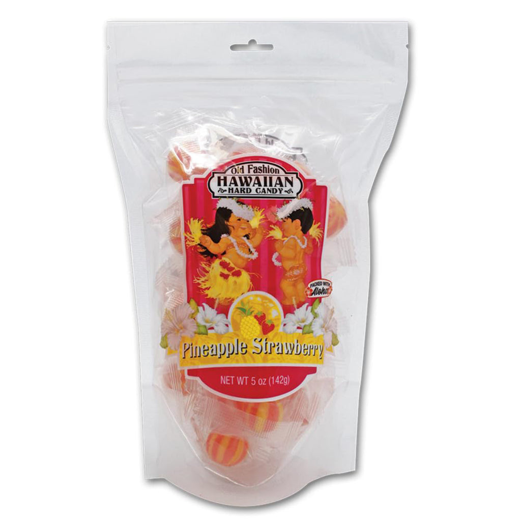 Old Fashion Hawaiian Hard Candy 5oz Bags Pineapple Strawberry
