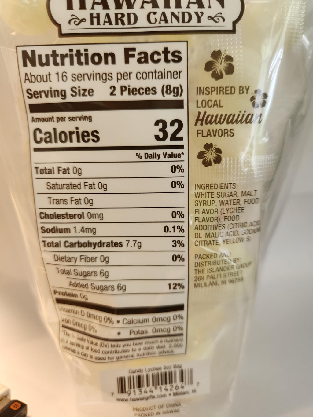 Old Fashion Hawaiian Hard Candy 5oz Bags Lychee