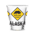Alaska Shot Glass Caution Bear Crossing