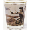 Hawaiian Shot Glass Hula Girl Collage