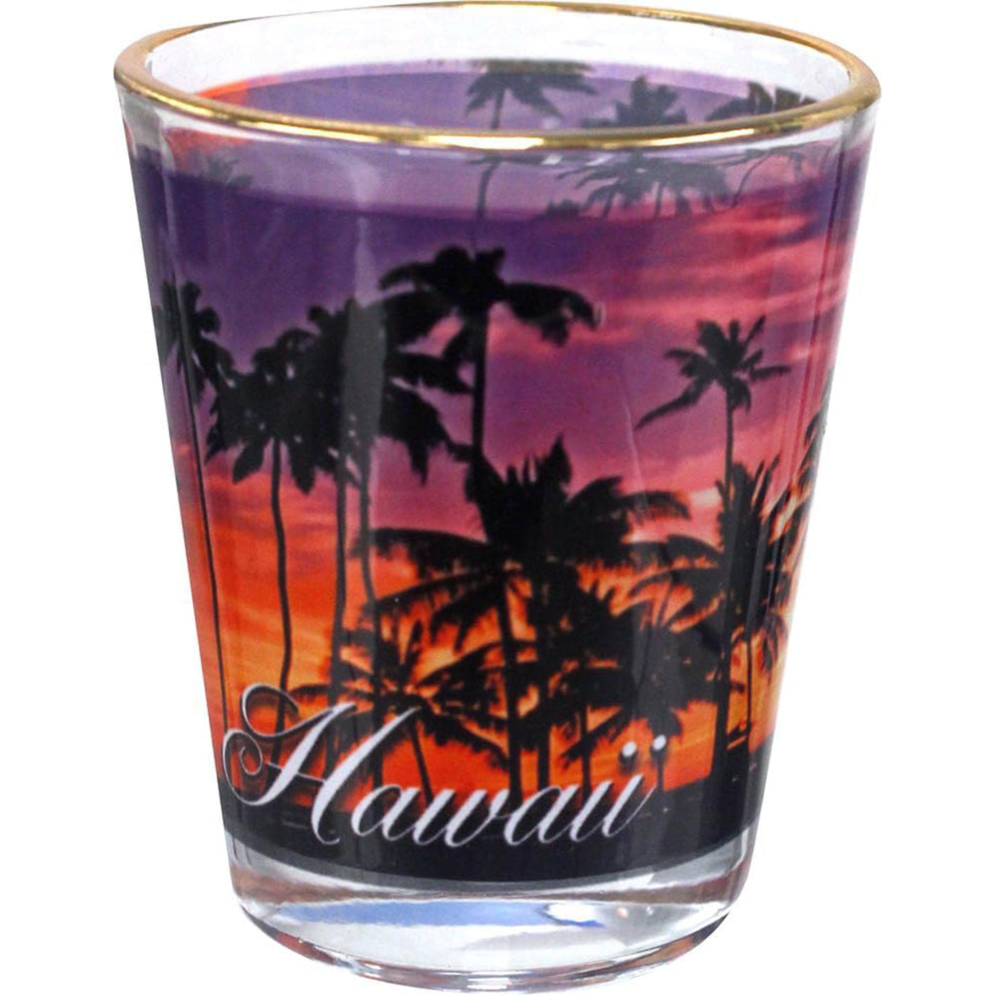 Hawaiian Shot Glass Palm Sunset