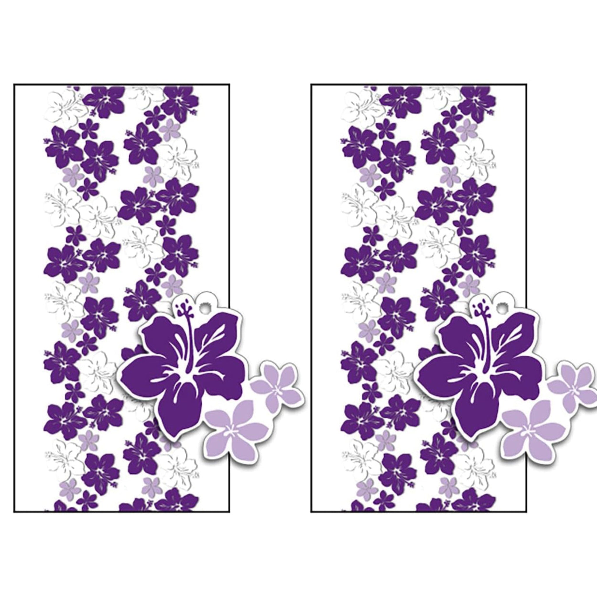 Hawaiian Candy Lei Kits 2 Packs Purple Hibiscus Plumeria