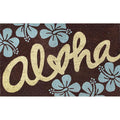 Hawaii Doormat 30" X 18" Aloha Hibiscus Blue