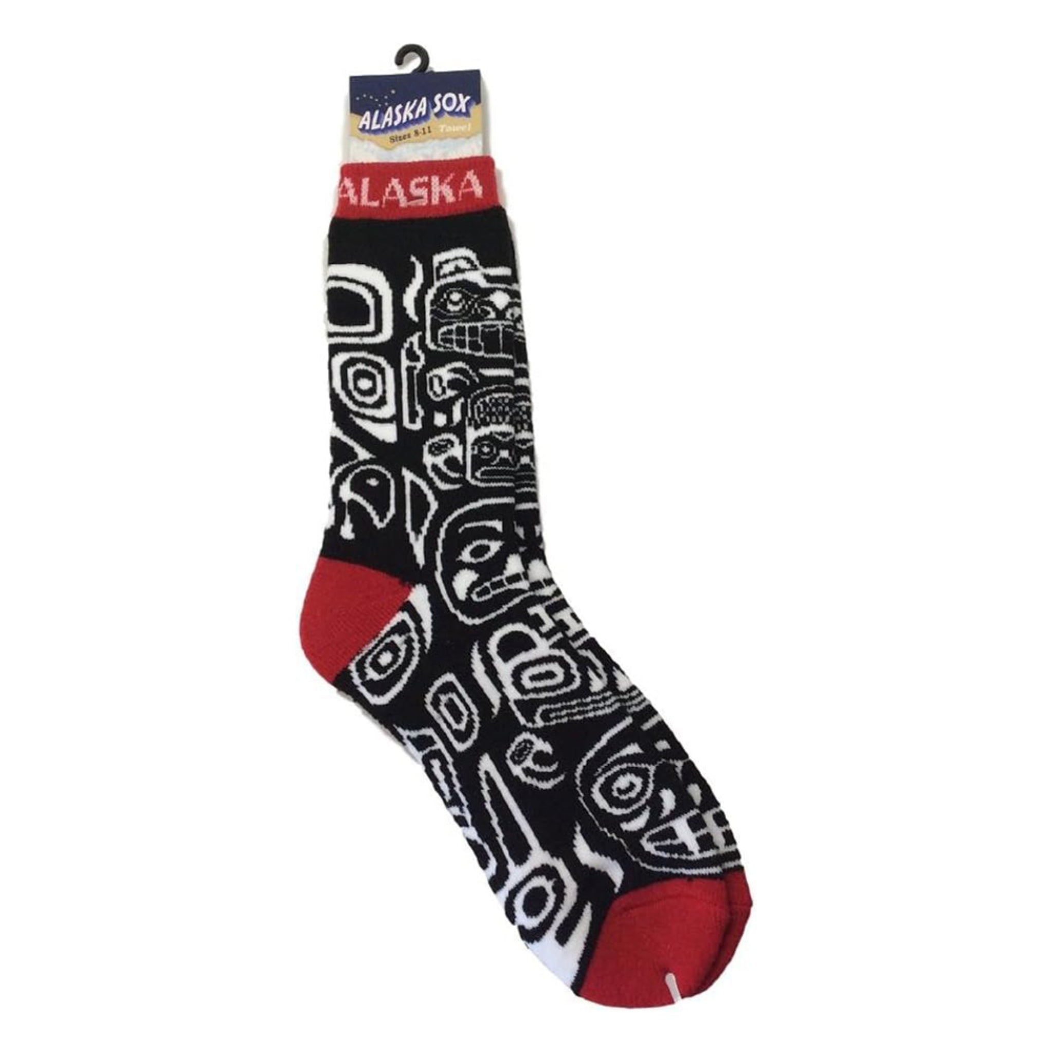 Alaska Novelty Socks Totemic Design Unisex 8-11 Plush Boot Sock