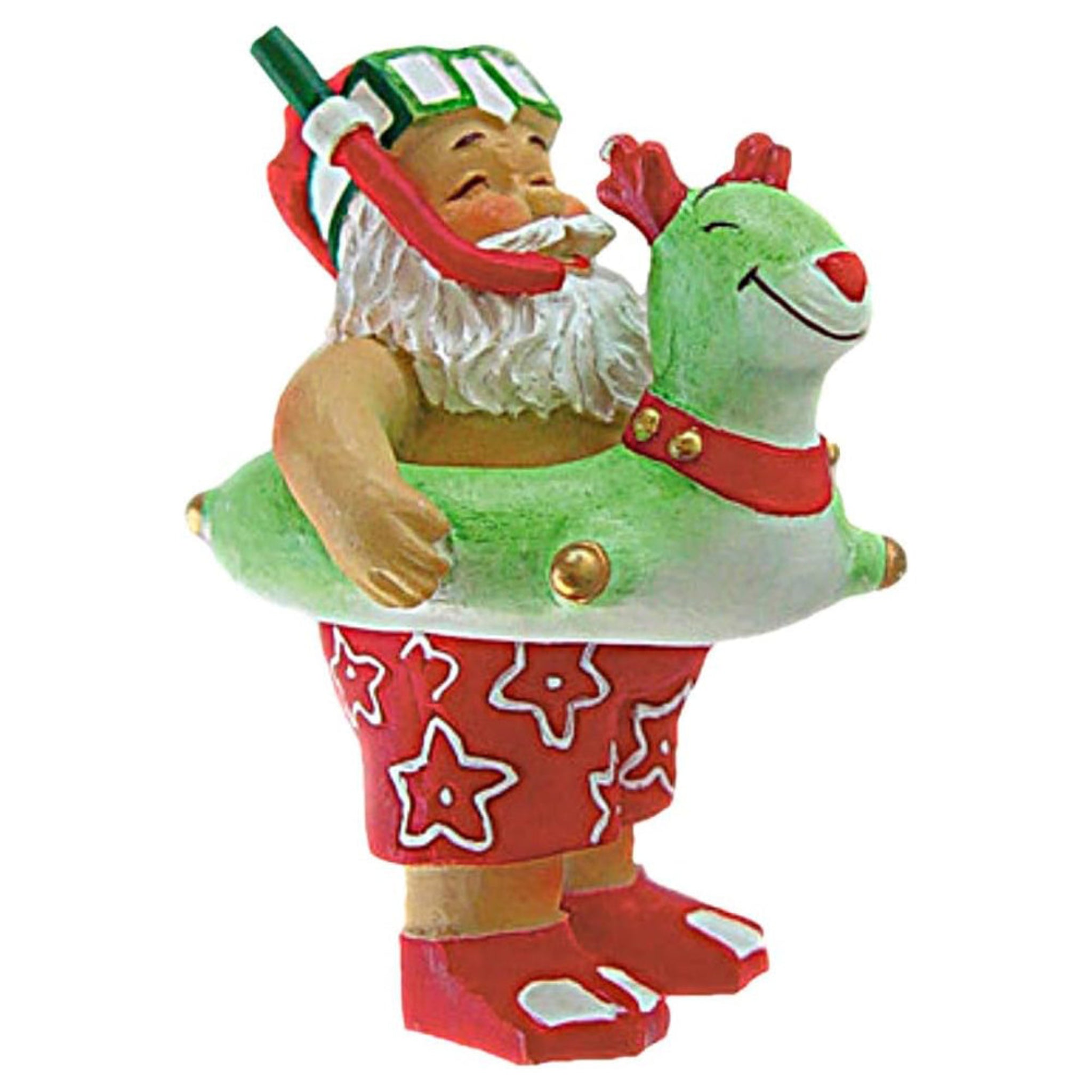 Hawaii Beach Bound Santa Christmas Ornament