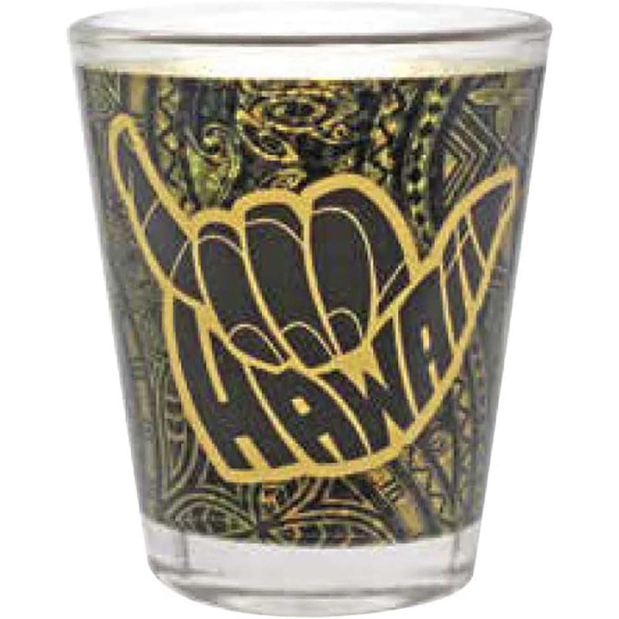 Hawaiian Shot Glass Shaka Tribal