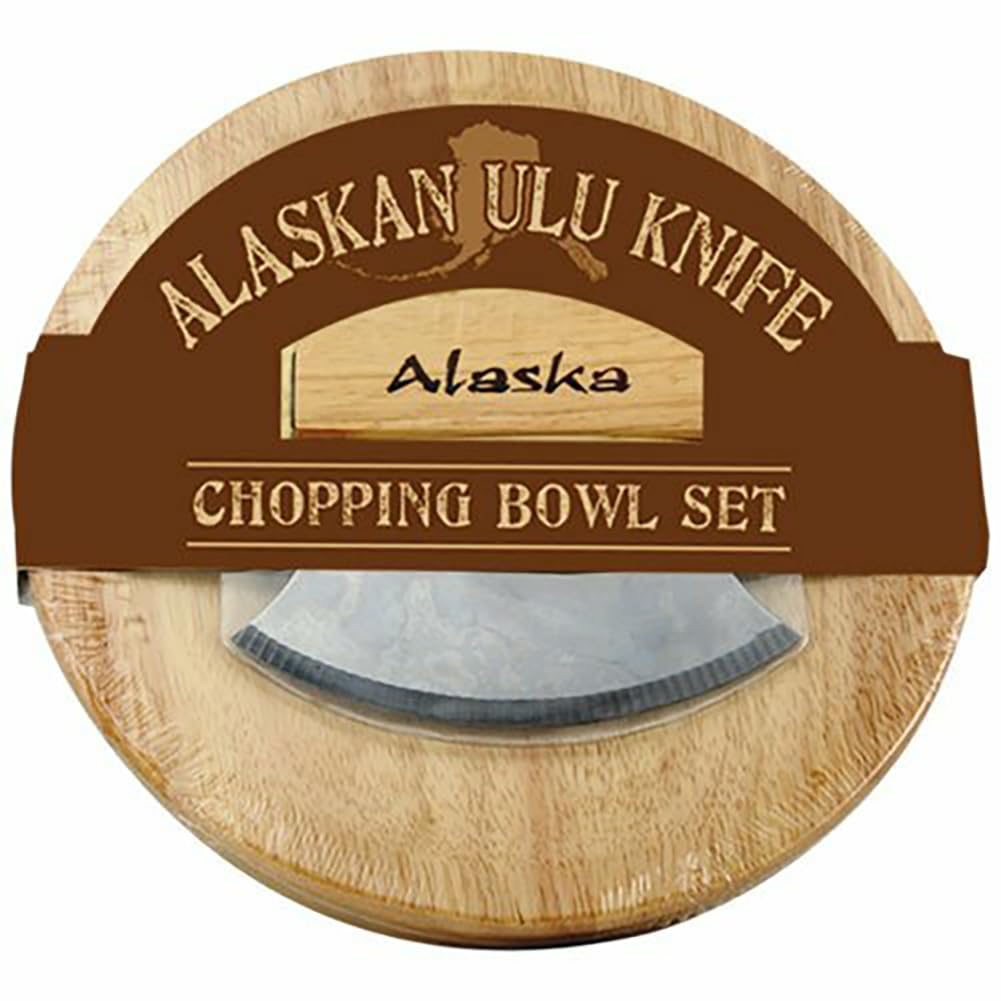 Round Ulu Bowl with Ulu Knife