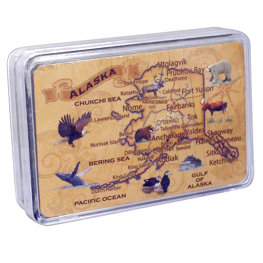 Alaska Vintage Map Playing Cards
