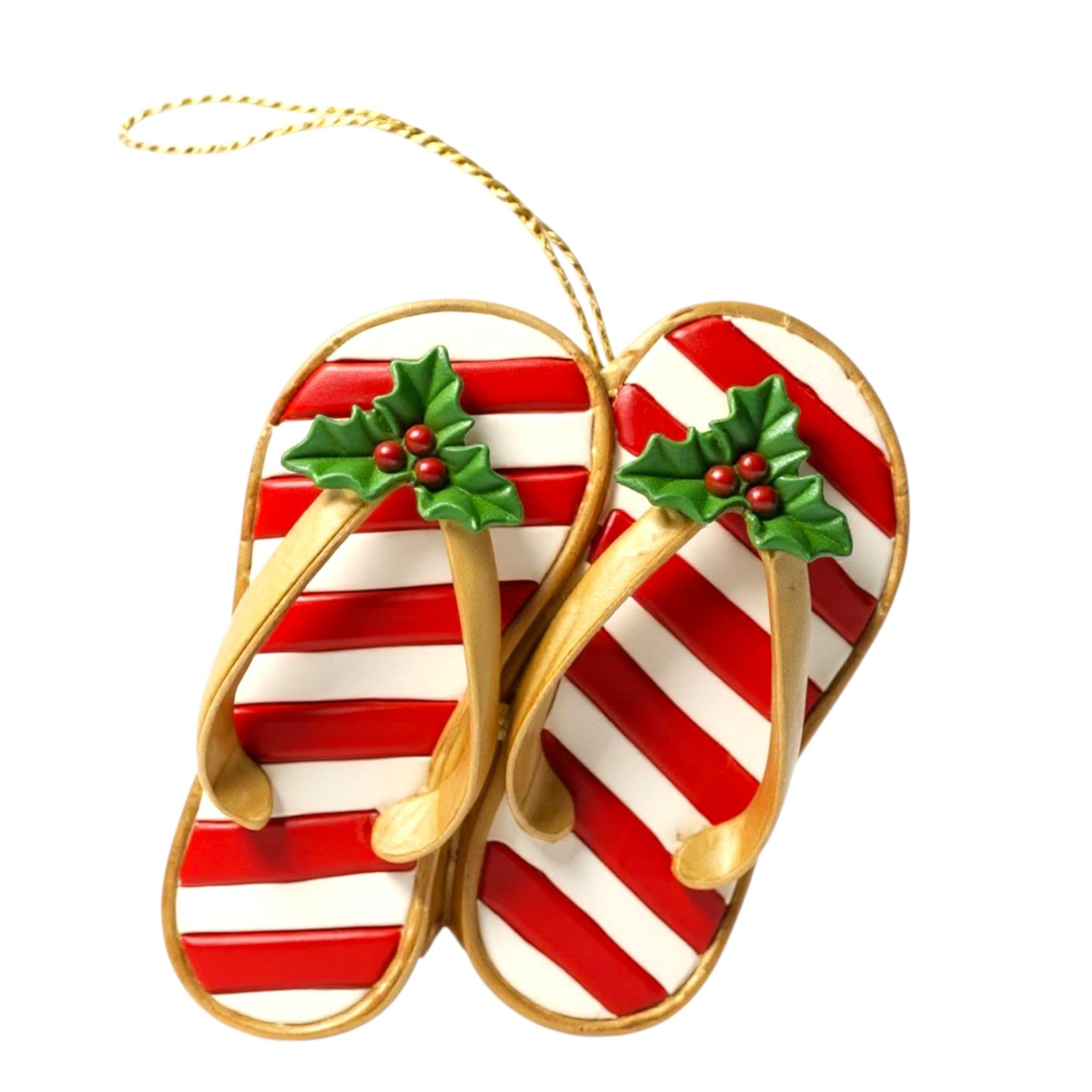 Hawaii Festive Slippers Christmas Ornament