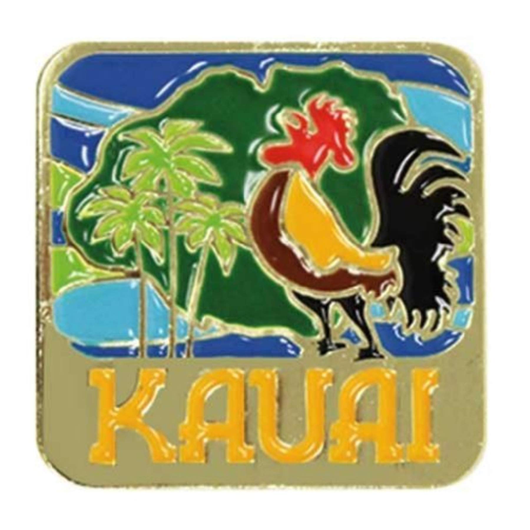 Hawaiian Lapel Or Hat Pin Kauai Island Rooster