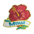 Hawaii Iron-On Embroidery Patch Maui Island Hibiscus