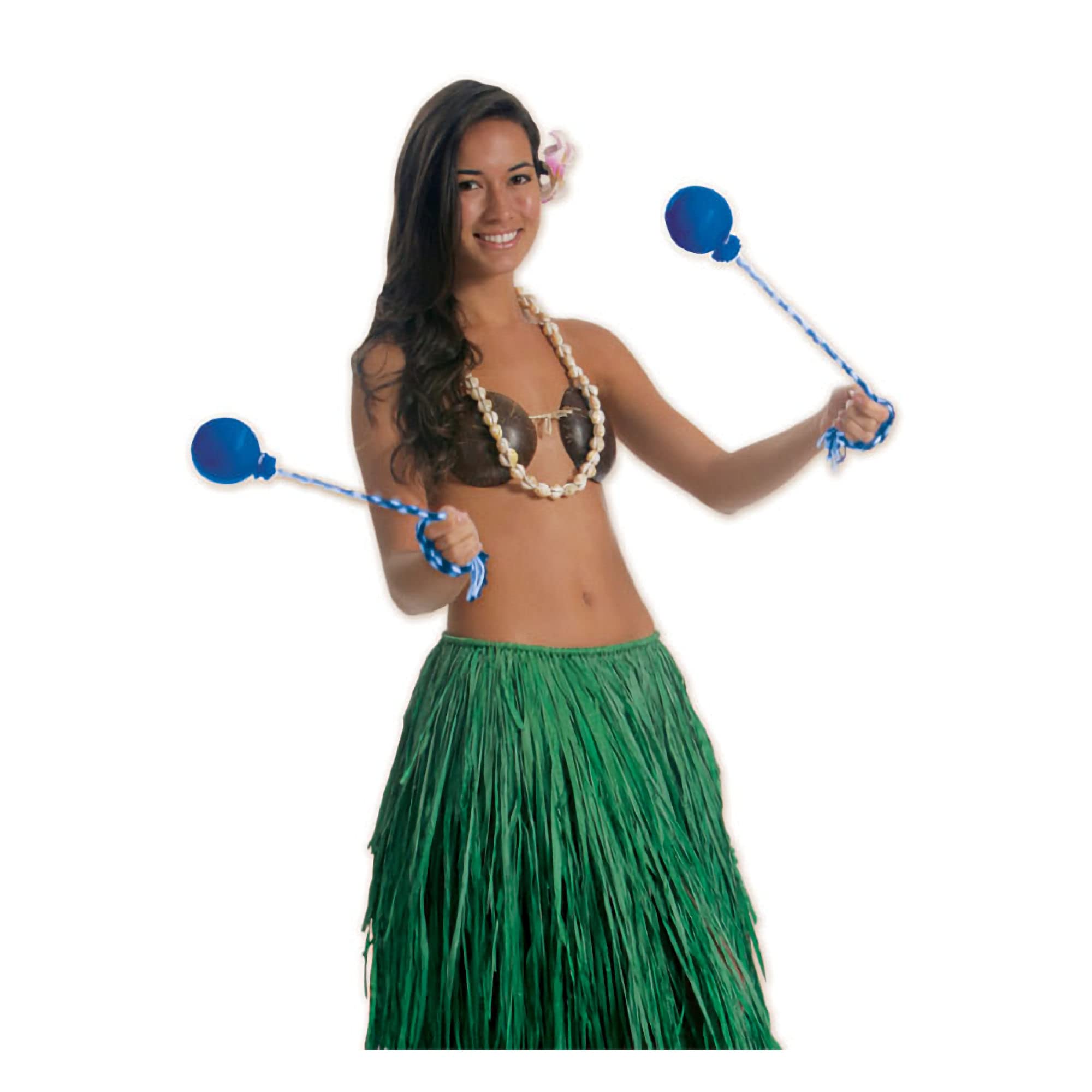 Hawaiian Hula Implement Maori Poi Balls Blue