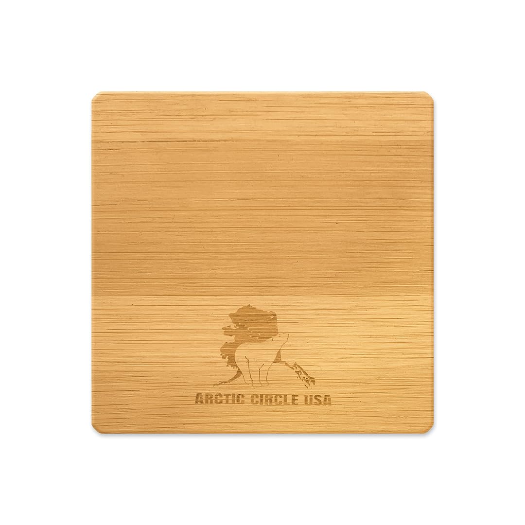 Alaska Bamboo Coaster Set of 4 (Moose), 01413