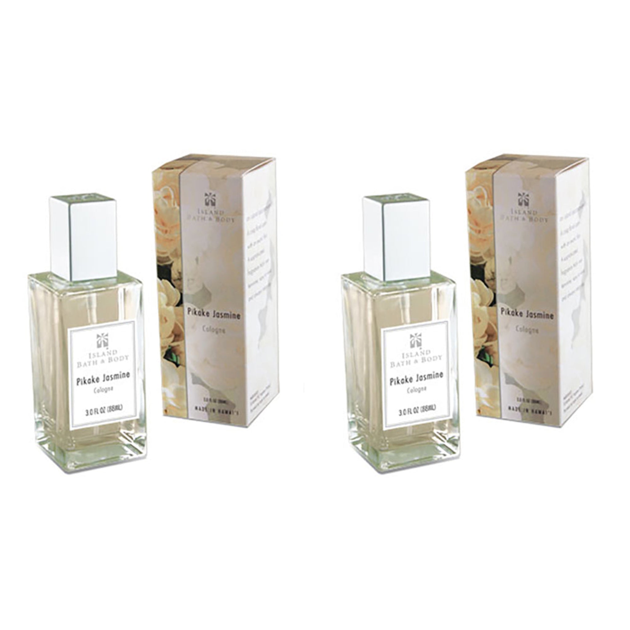 Island Bath and Body Cologne 2 Bottles 3 oz. each Pikake Jasmine