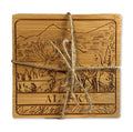 Alaska Bamboo Coaster Set of 4 (Moose), 01413
