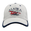 Alaska Bush Float Plane with Blue Trim Adult Ball Cap Hat