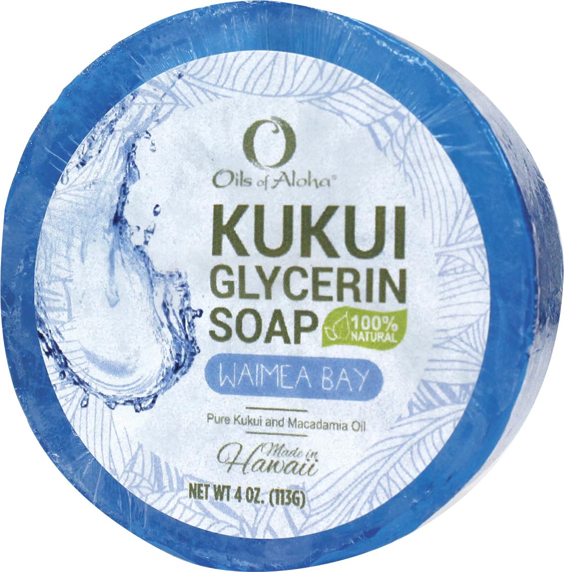 Oils of Aloha Kukui Glycerin Soap 4 Bars Waimea Bay Ocean Scent