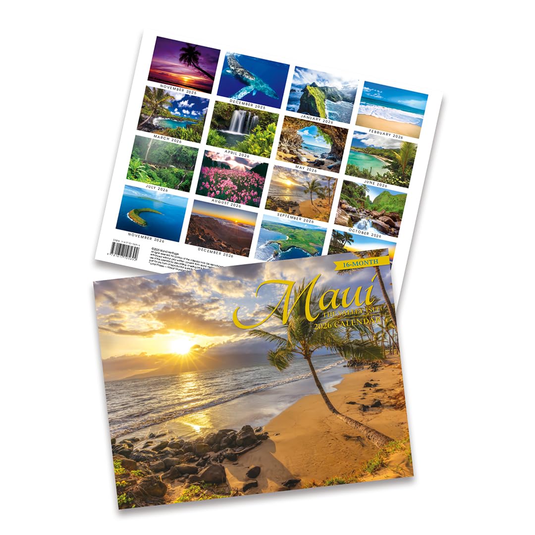 Hawaii 16 Month Trade 2026 Calendar November 2025 thru February 2027 Maui