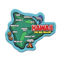 Hawaii Rubber Magnet Big Island Map 3" W x 3" H x D