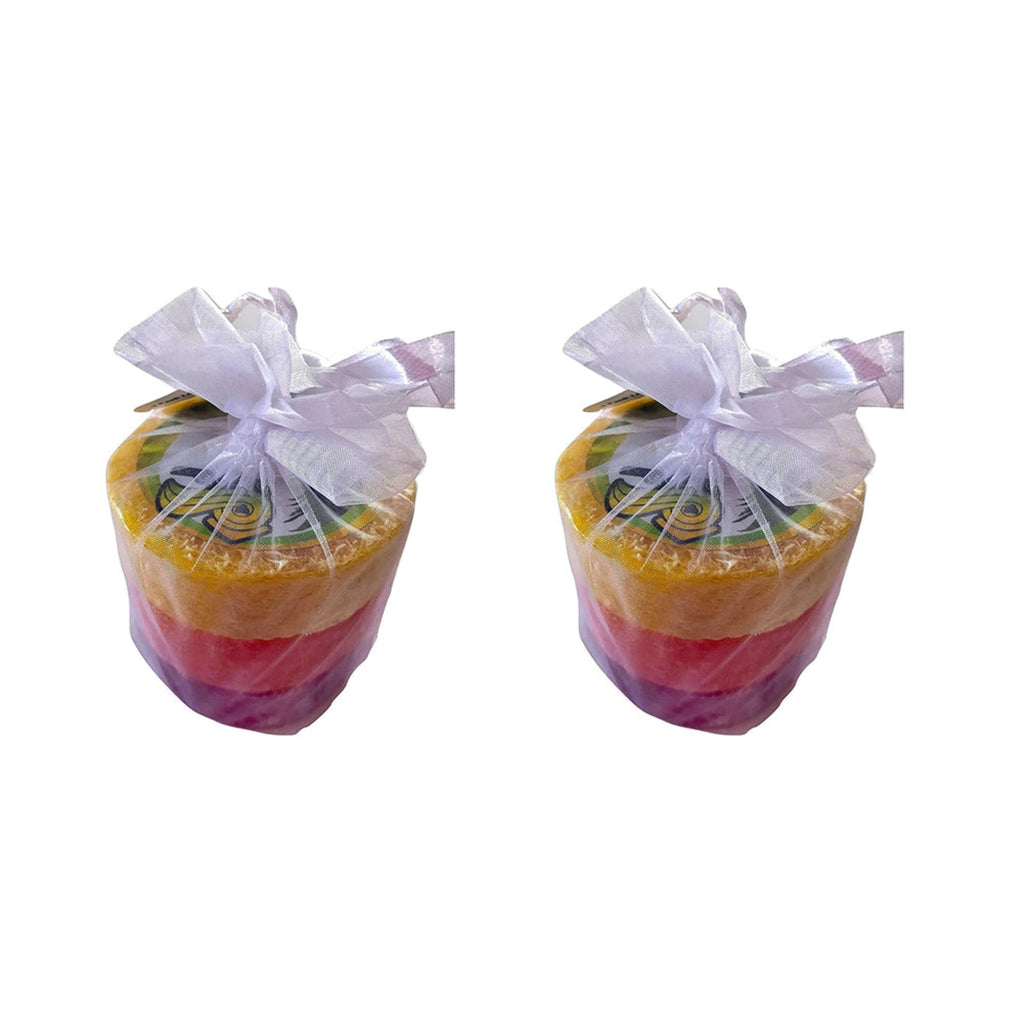 Bubble Shack Hawaii Loofah Soap Organza 2 Sets Total 6 Bars 2 Each of Plumeria Persimmon Pineapple