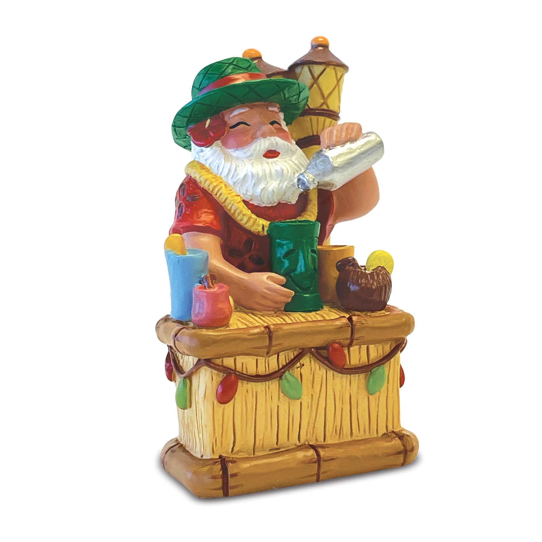 Hawaiian Holiday Christmas Ornament PAU Hana Santa