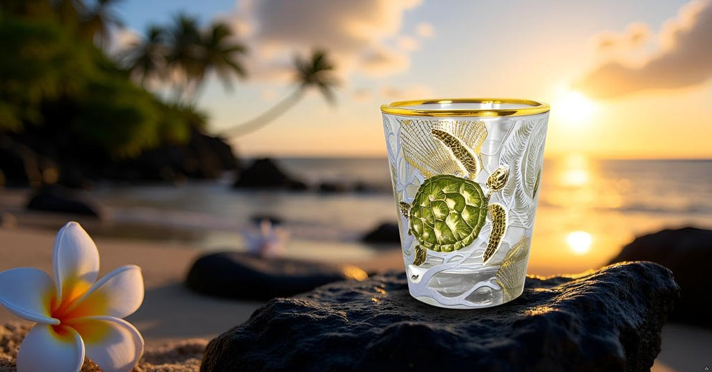 Hawaiian Coastal Island Inspired 1 oz Shot Glass