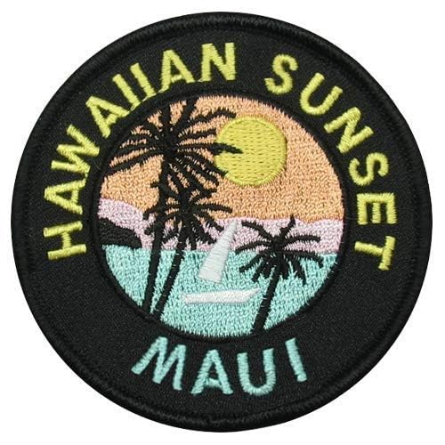 KC Hawaii Iron-On Embroidery Applique Patch Maui Sunset