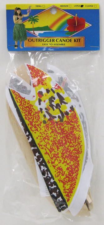 Hawaiian Outrigger Canoe with Sail 8" W x 10" L x 7" H