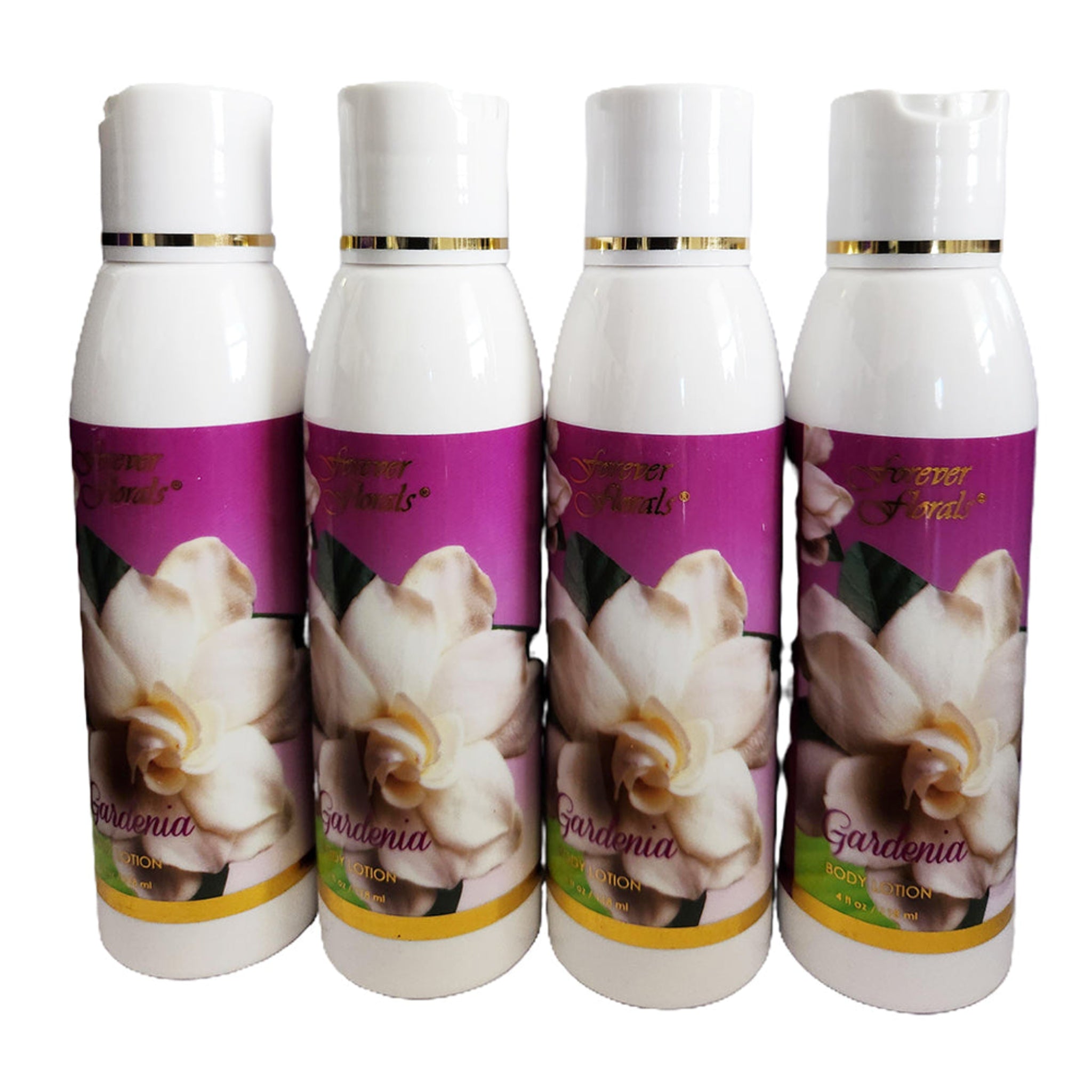 Hawaii Forever Florals Body Lotion 4 Bottles 4 ounce each Gardenia
