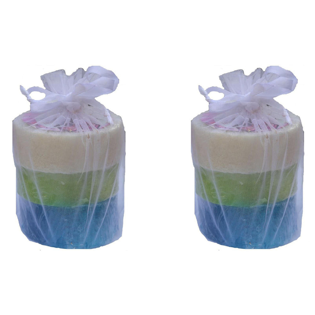 Bubble Shack Hawaii Loofah Soap Organza 2 Sets Total 6 Bars 2 Each of Pikake Coconut Ocean Bliss