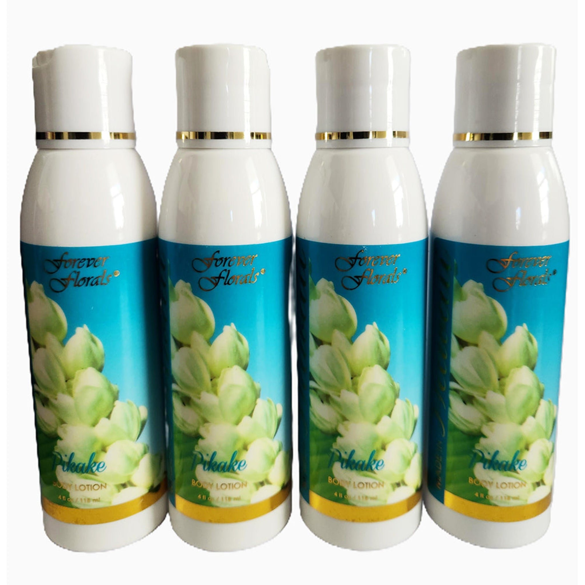 Hawaii Forever Florals Body Lotion 4 Bottles 4 ounce each Pikake