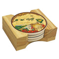 Hawaiian Ceramic Coasters 4 Pack Brown Island Chain