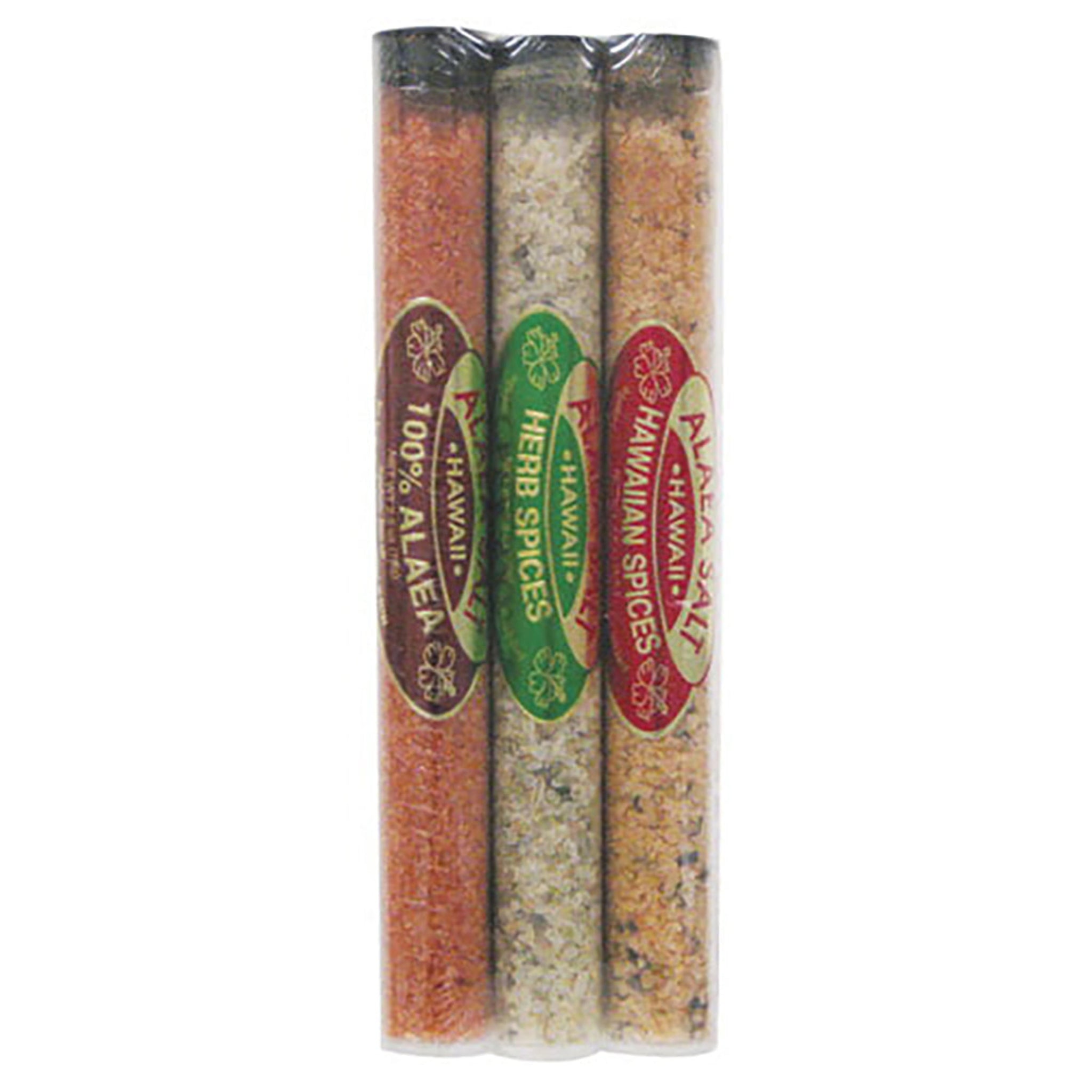 Hawaiian Salt Assorted Blend 100% Alaea Herb Grilling 3 Tubes