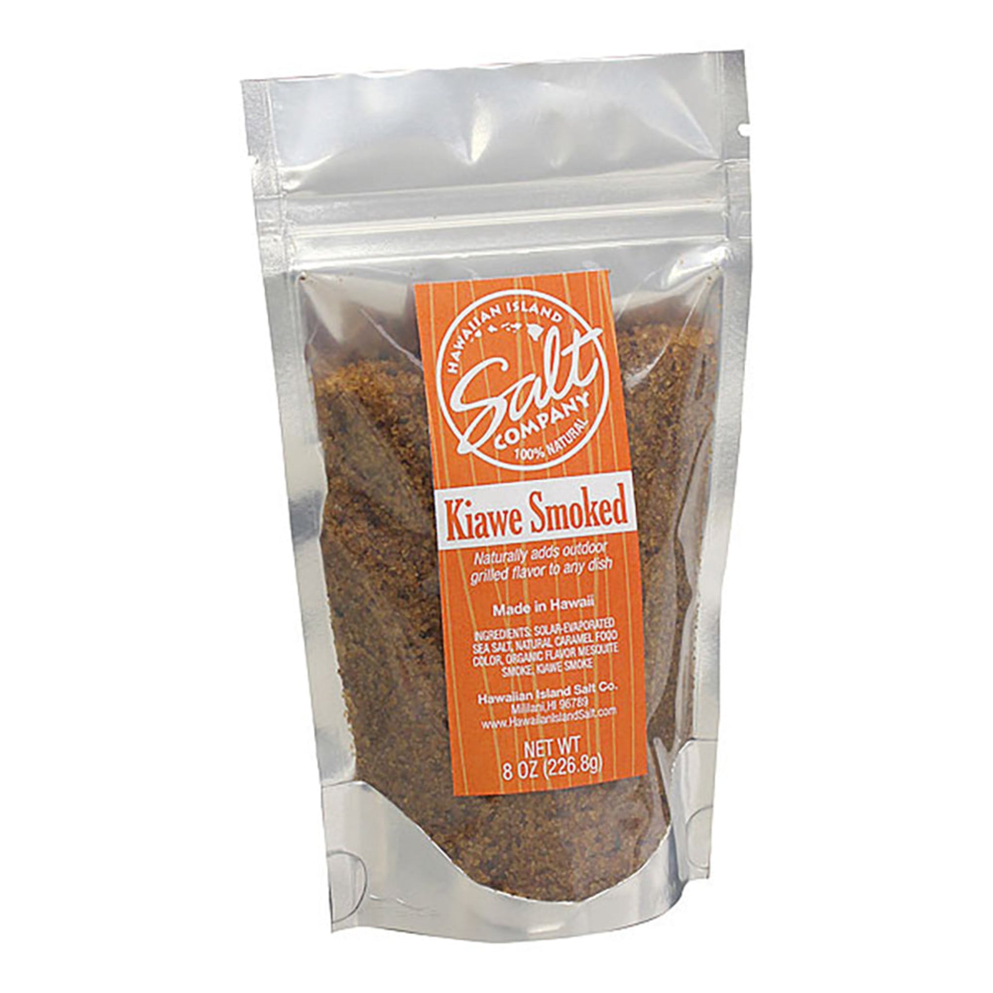 Hawaiian Island Salt Company Seasoning Kiawe Smoked 8 Ounce Pouch